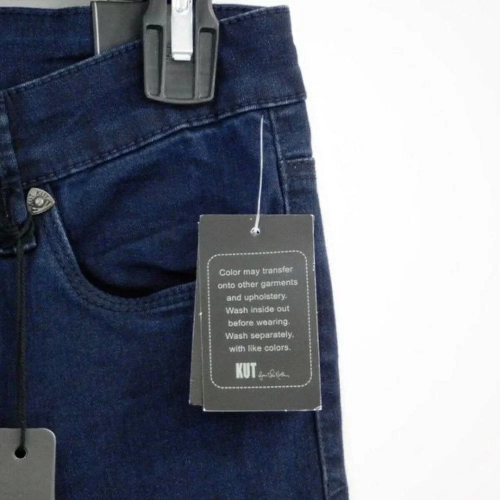 Kut From The Kloth Womens Josephine Boot Cut Jeans Blue Pockets Slim Fit 2 New - Picture 3 of 10